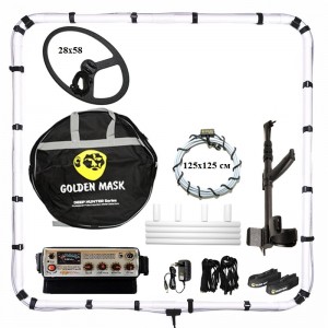 Глубинный импульсный металлоискатель Golden Mask Deep Hunter pro AE (комплект с рамкой 125х125 см, катушкой 28х42 см, штангой)
